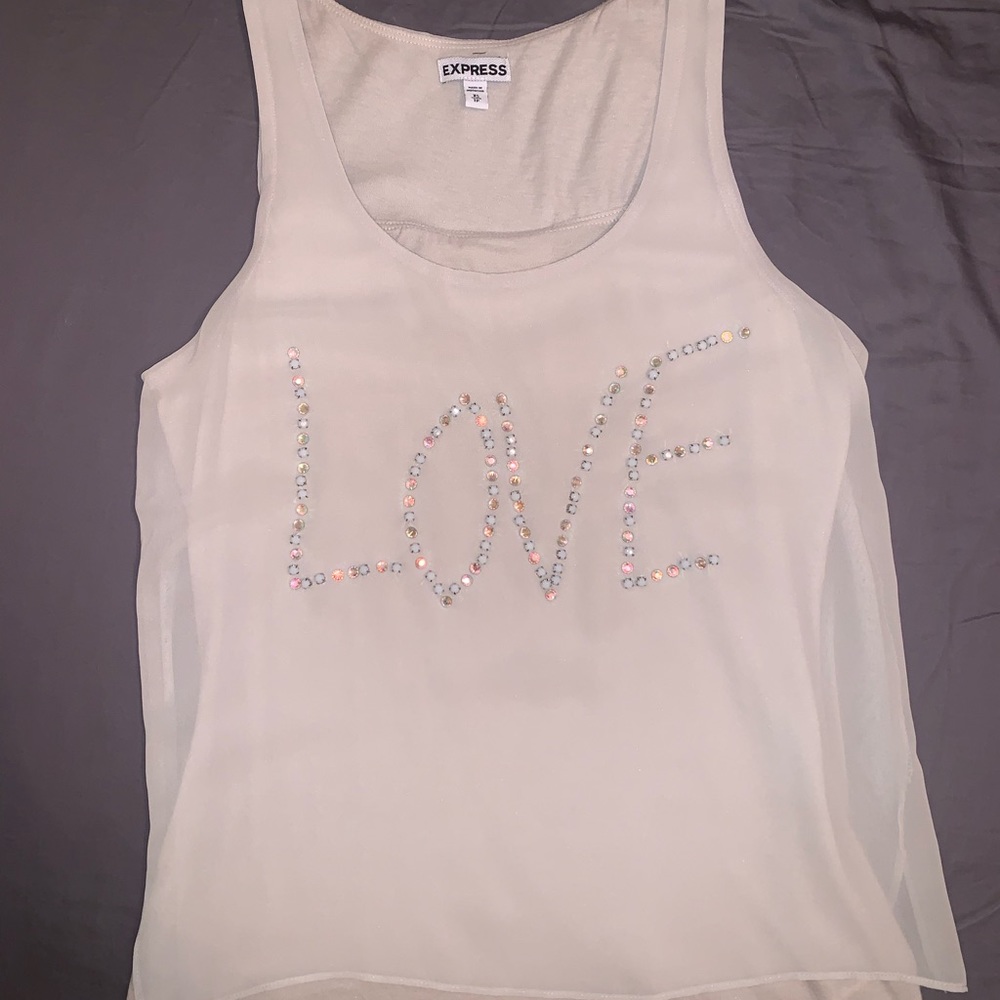 Size XS Express LOVE top